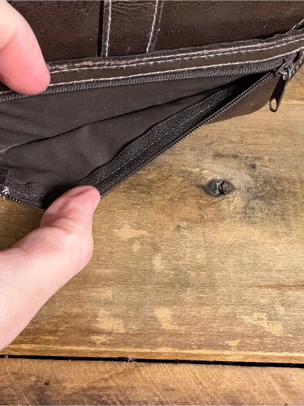 Brown Buckle Organizer Wallet Clutch Bifold Zip Pocket Western Style